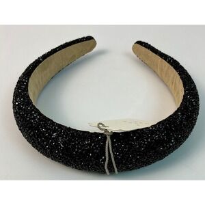 2 A New Day Padded Headband Black Rhinestone Embellished Sparkly Hair‎ Accessory